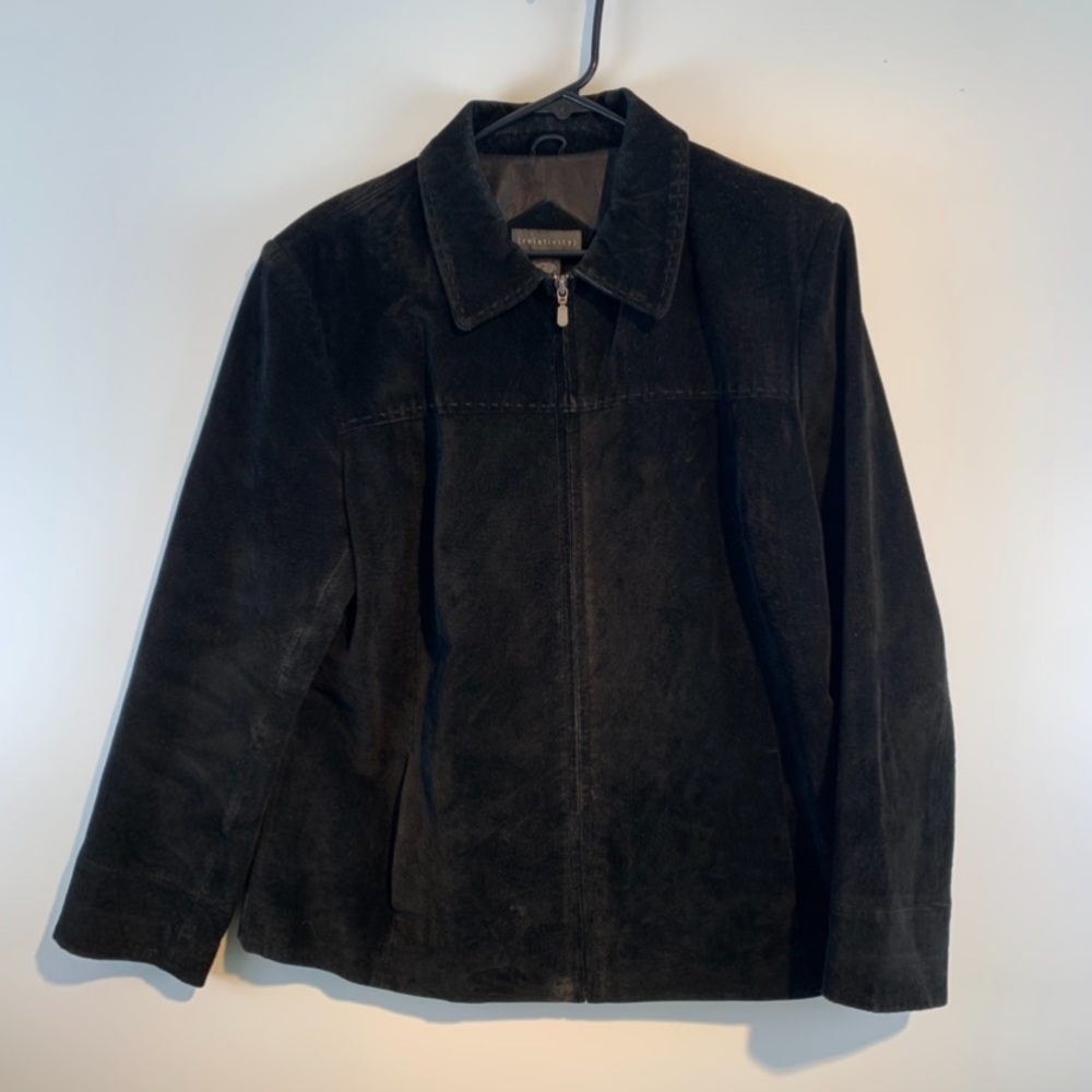 Vintage Genuine Suede Jacket Black